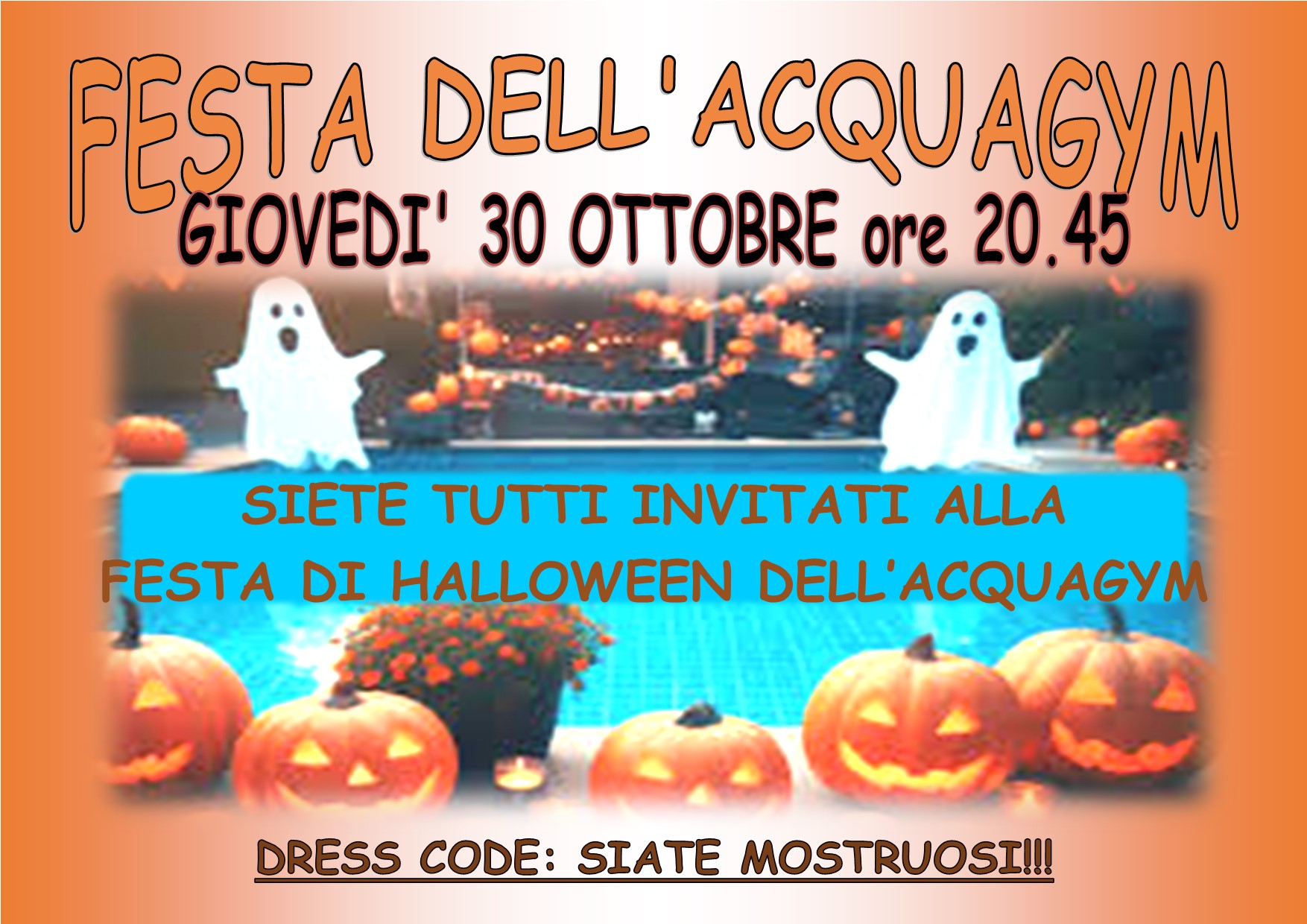 festa acquagym HALLOWEEN